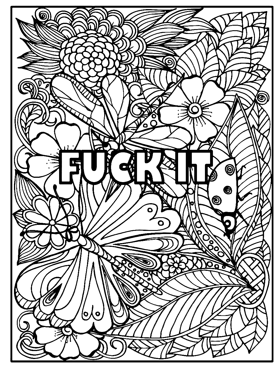 Printable Swear Word For Adults Coloring Page Free Printable Coloring