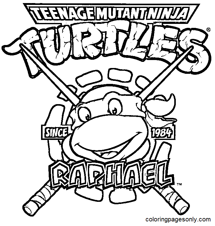 Desenho de Raphael Teenage Mutant Ninja Turtles para colorir