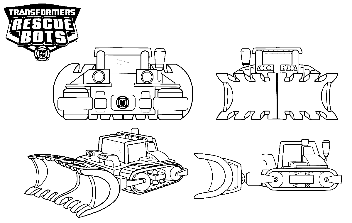 Rescue Bots Vehicle Coloring Page