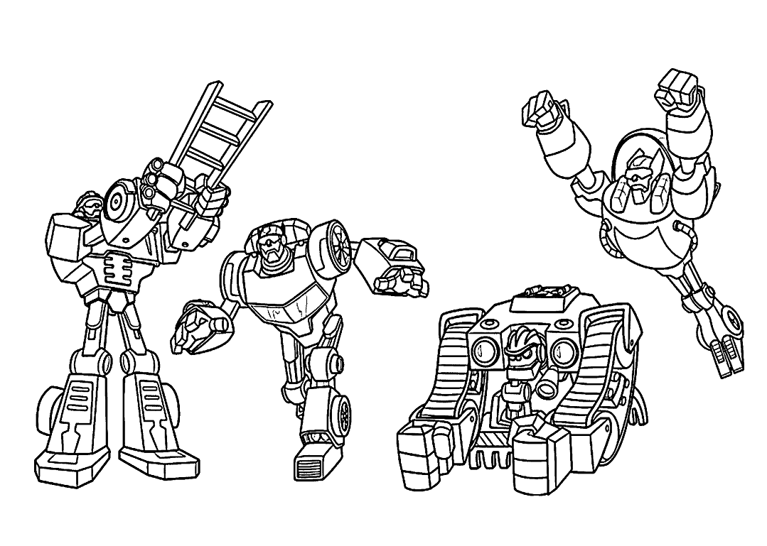 Rescue Bots to Print Coloring Page