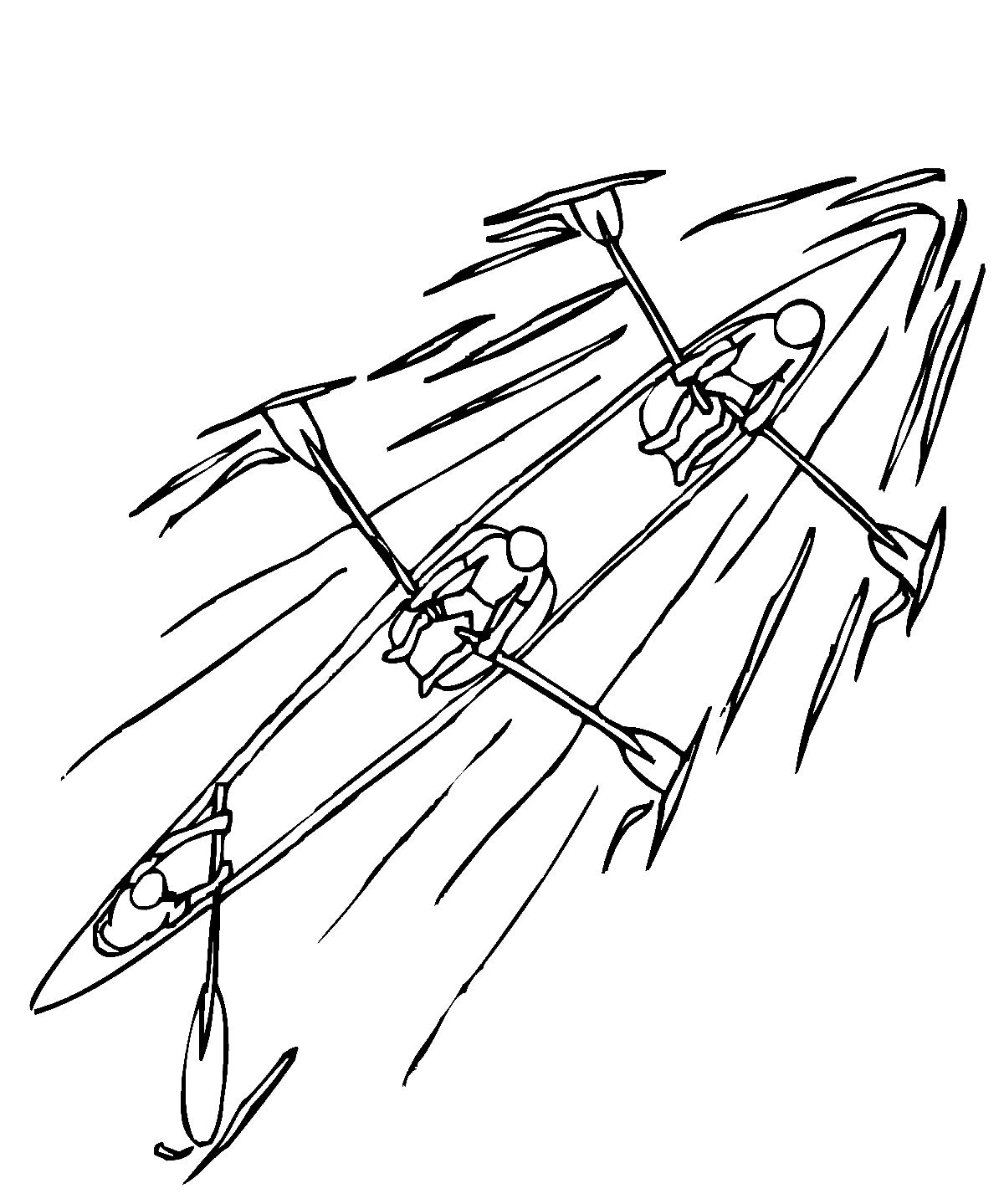 Rowing Printable Coloring Page