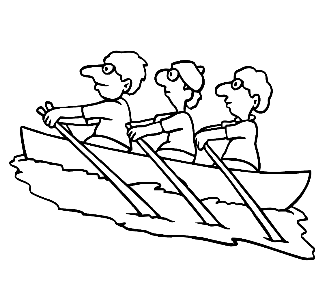 Rowing Team Coloring Page