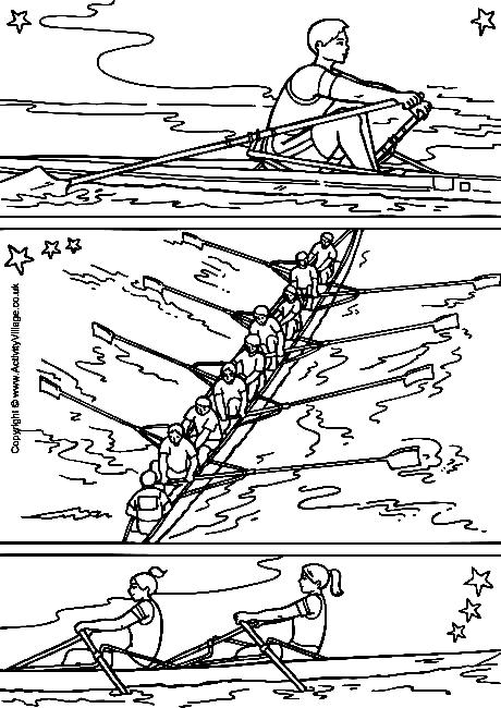 Rowing Coloring Page