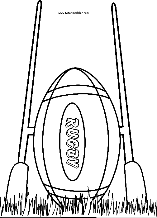 Rugby Ball Printable Coloring Pages