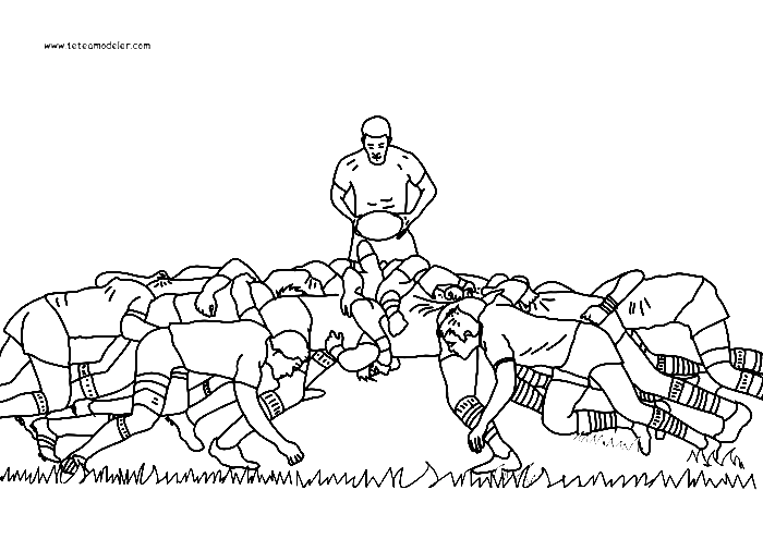 Rugby Team Coloring Page