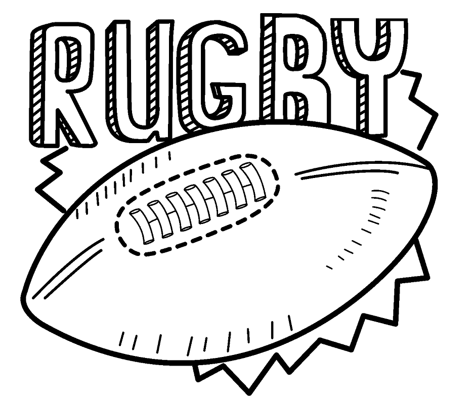 Rugby Coloring Page
