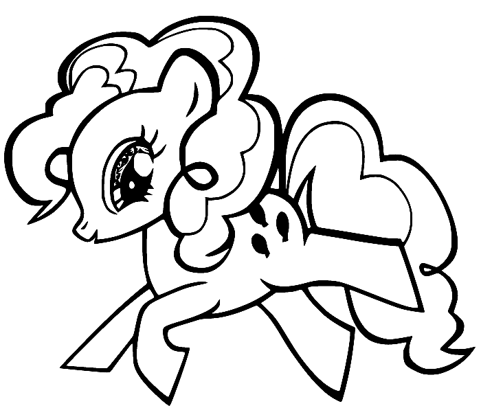 Running Pinkie Pie Coloring Page