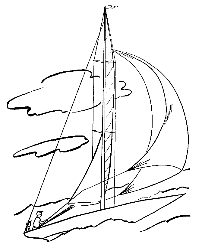 Sailing Coloring Page