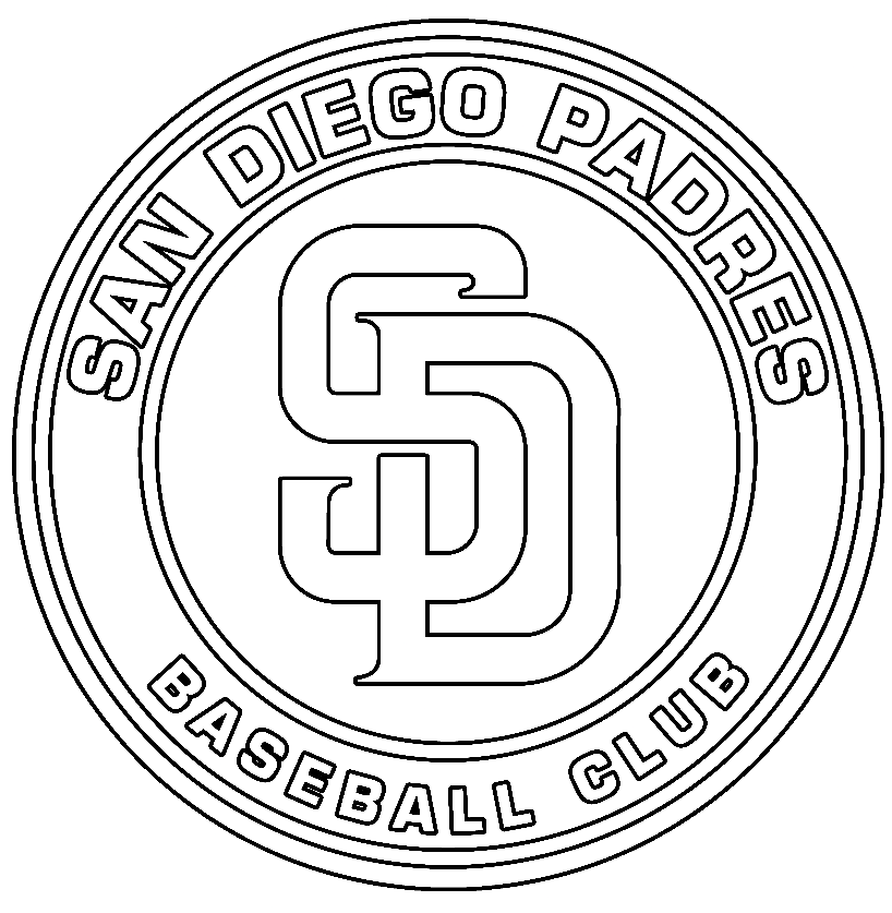 Pagina da colorare del logo di San Diego Padres