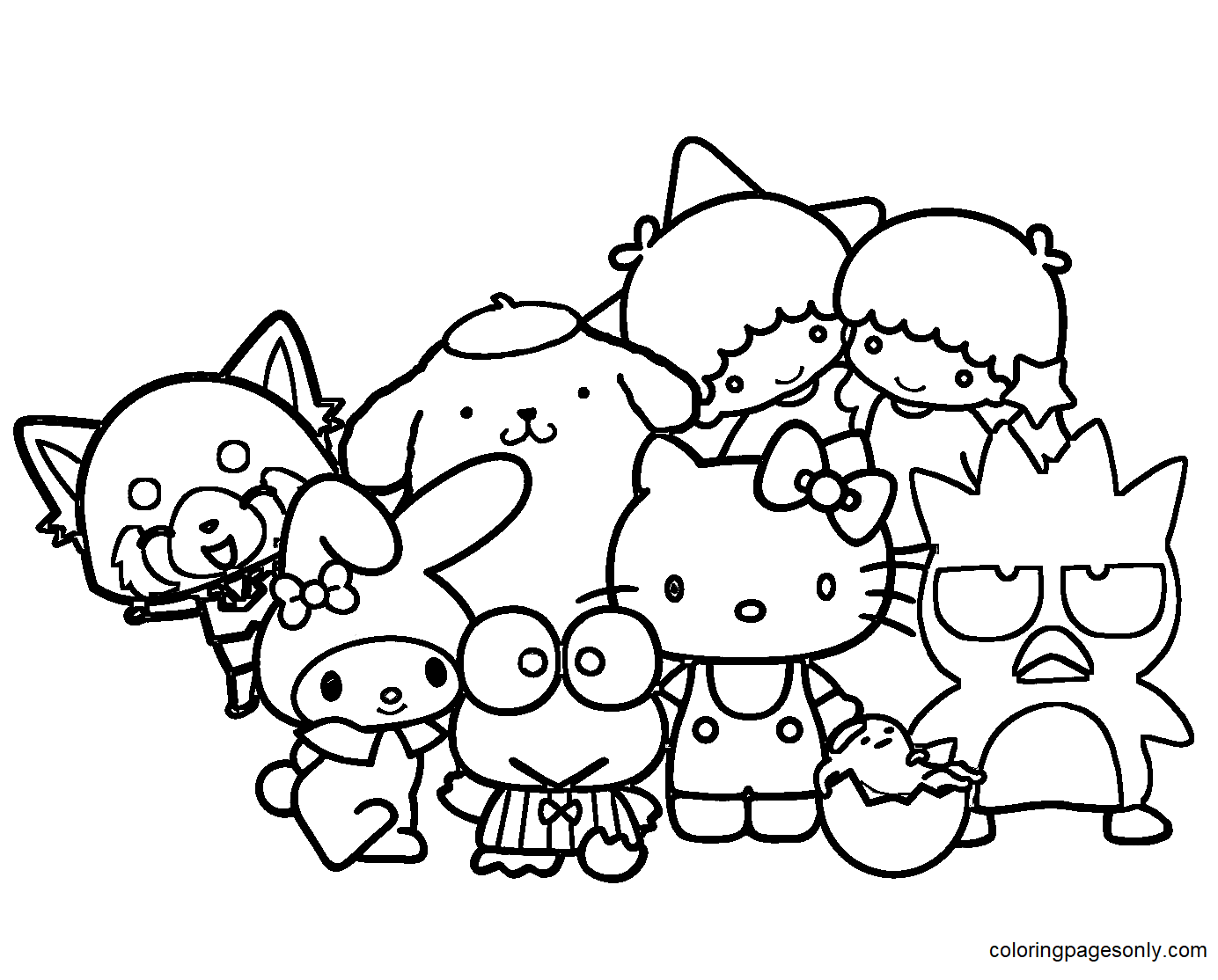 Sanrio Printable Coloring Pages