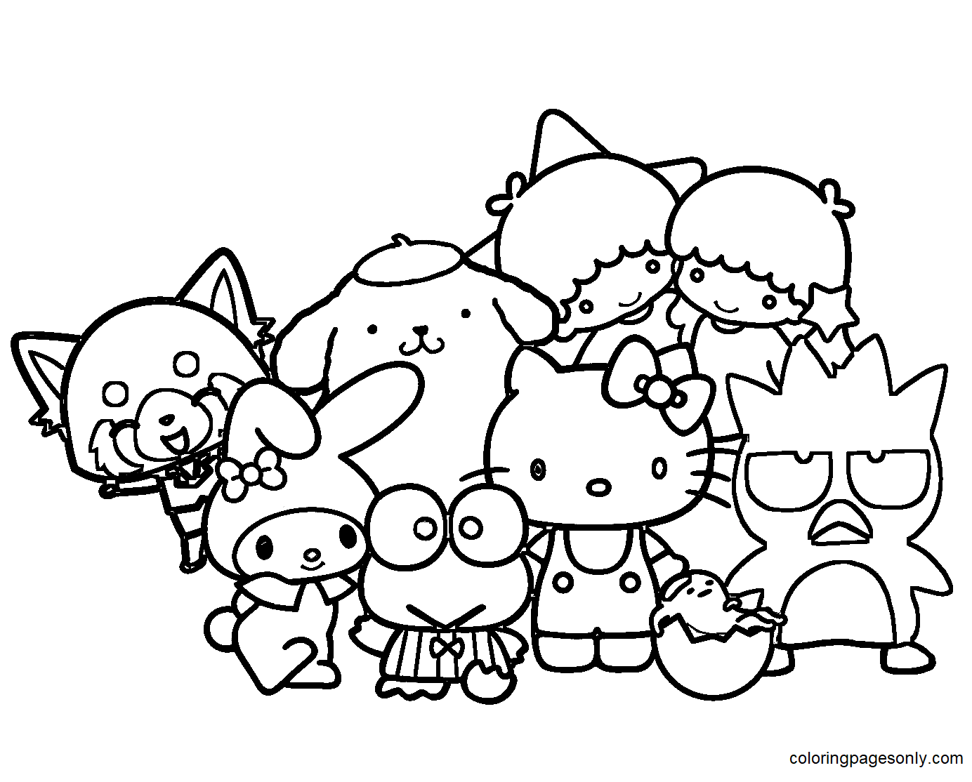Free Printable Sanrio Coloring Pages Printable Word Searches