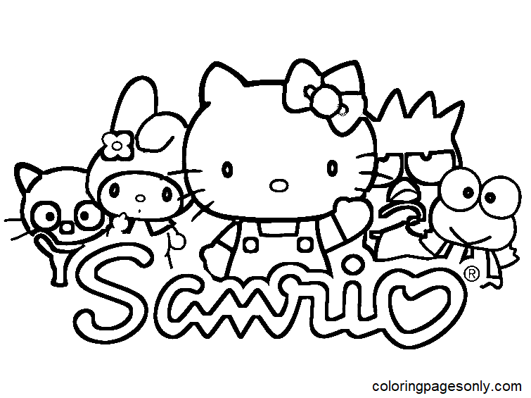 Sanrio Printable Coloring Pages Sanrio Characters Coloring Pages