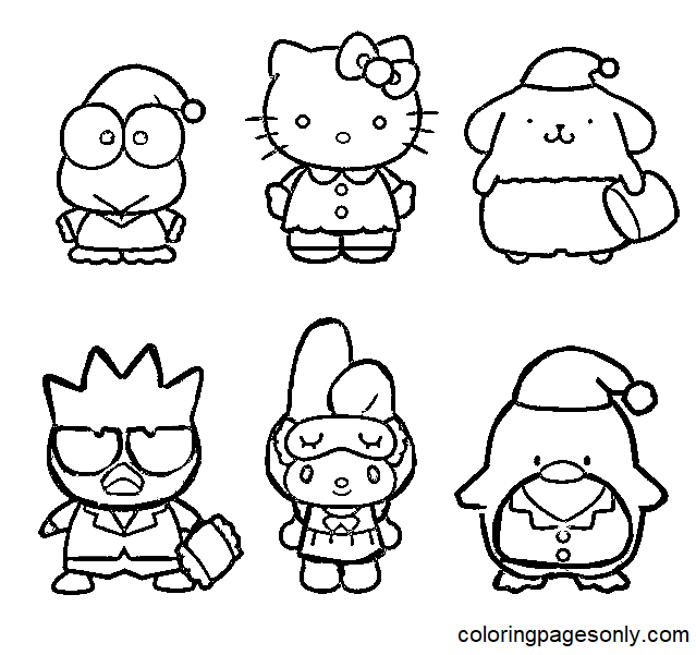 Sanrio Friends Coloring Pages