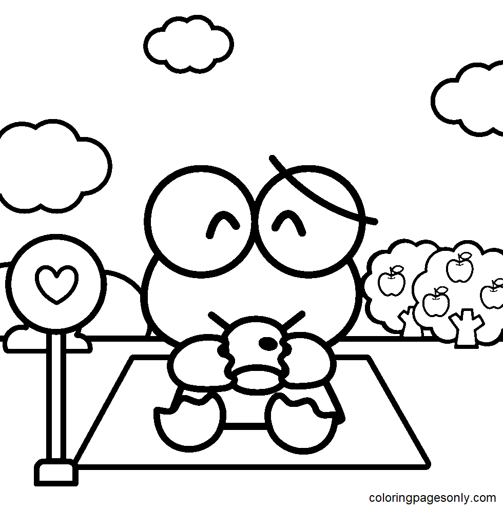 Sanrio Keroppi Coloring Pages