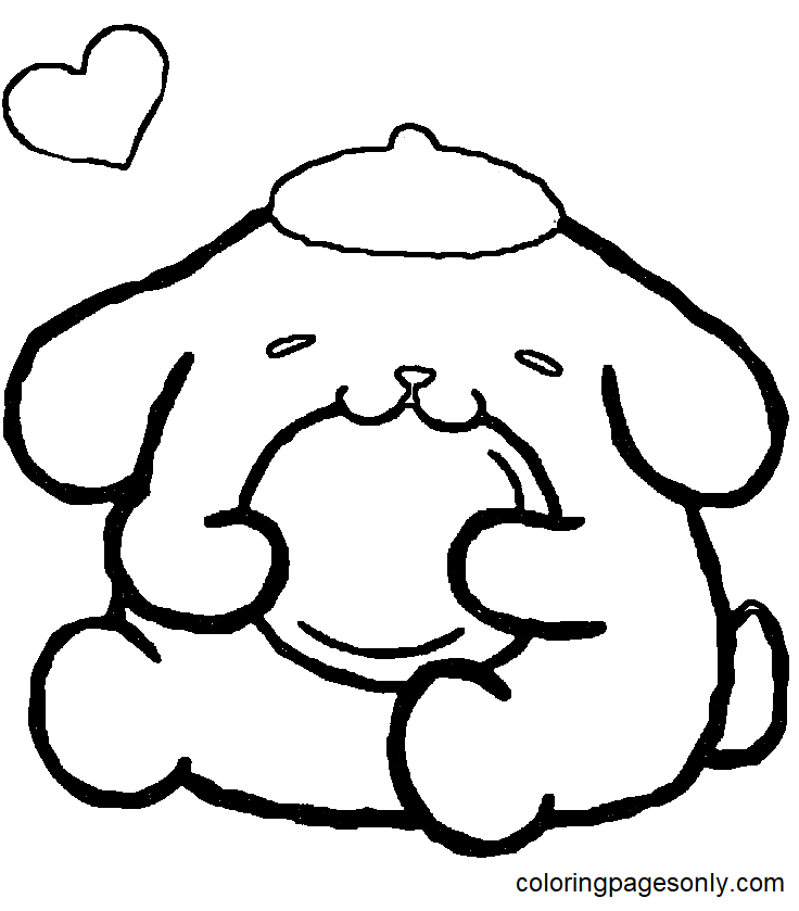 Sanrio Pompompurin For Kids Coloring Pages