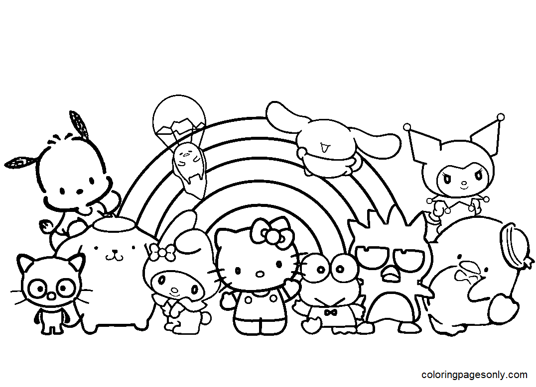 Sanrio Printable Coloring Pages Sanrio Characters Coloring Pages