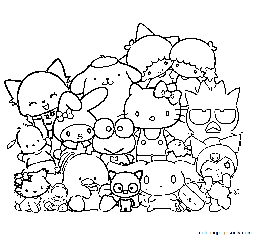 Sanrio Sheets Coloring Pages
