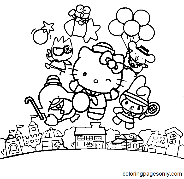 Sanrio Printable Coloring Pages Sanrio Characters Coloring Pages