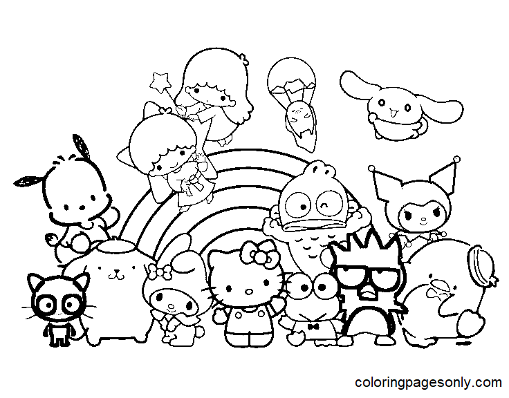 Sanrio to Print Coloring Page - Free Printable Coloring Pages