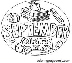 Páginas para colorir de setembro