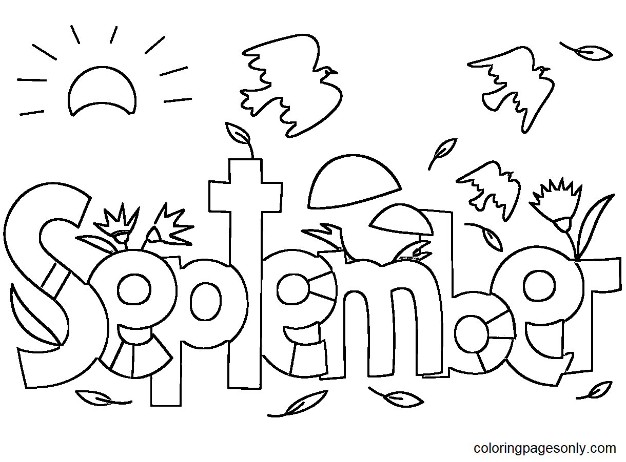 September to print Coloring Page