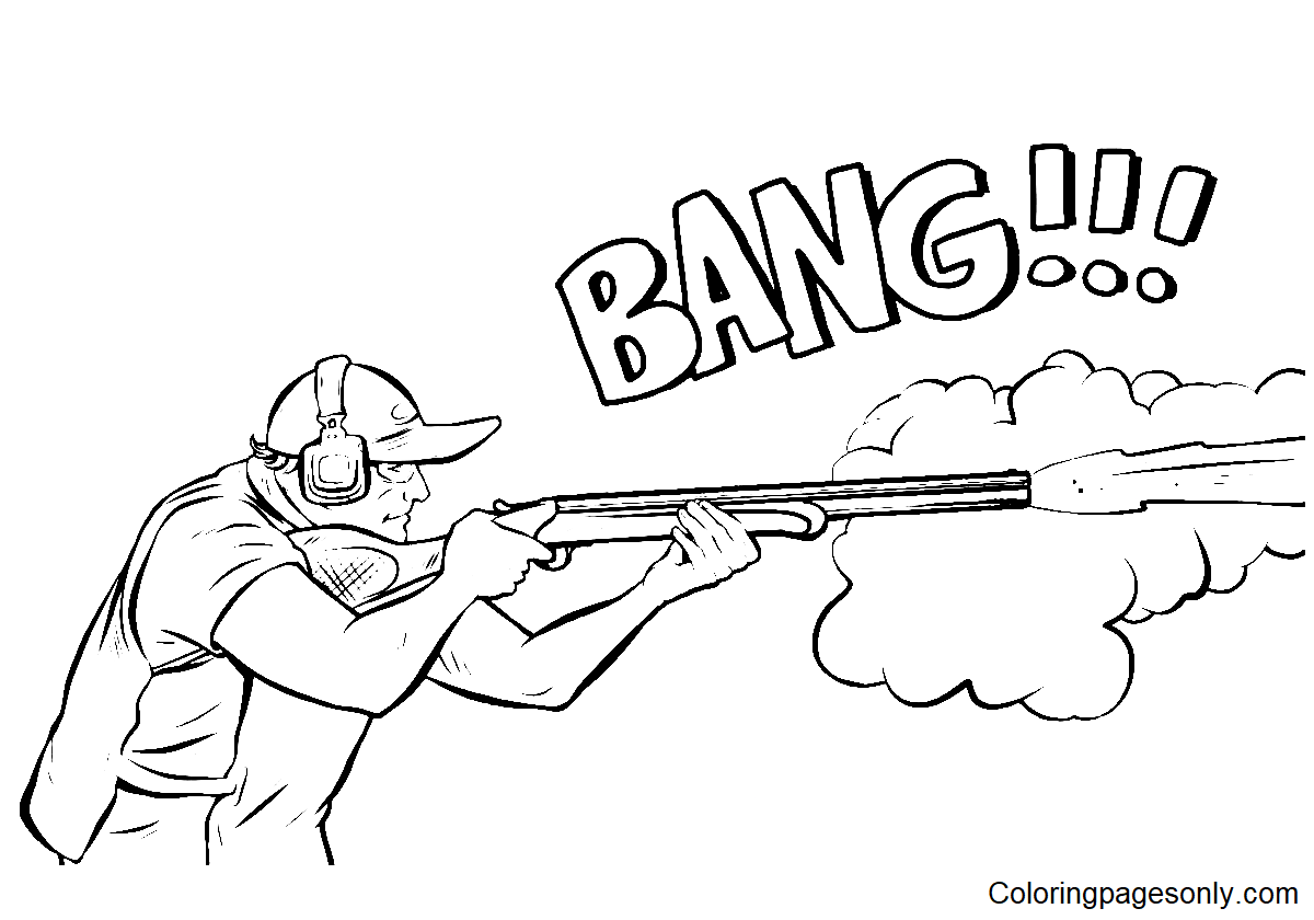 Shooting Coloring Pages