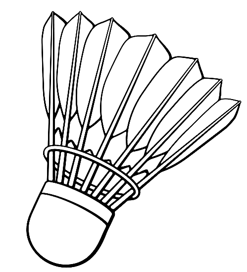 Página para colorir peteca de badminton