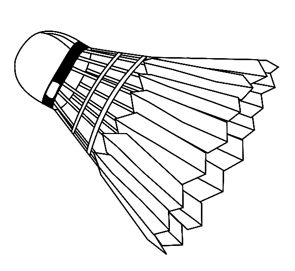 Shuttlecock Coloring Pages
