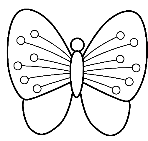 Simple Butterfly Printable Coloring Page