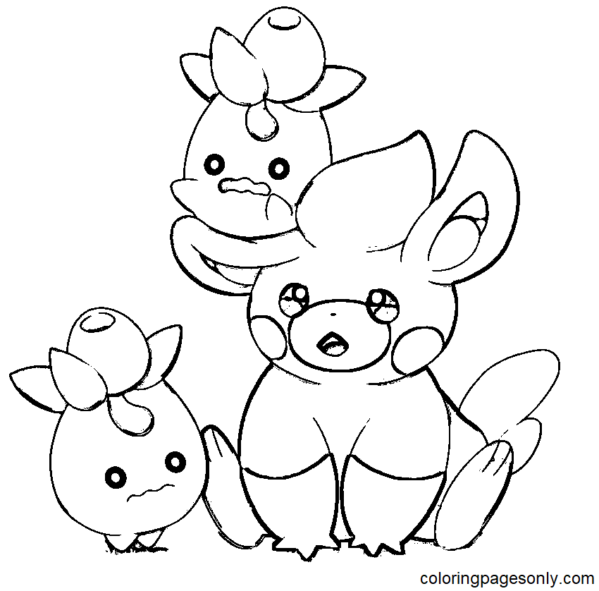 Pokémon Smoliv y Pawmi de Pawmi