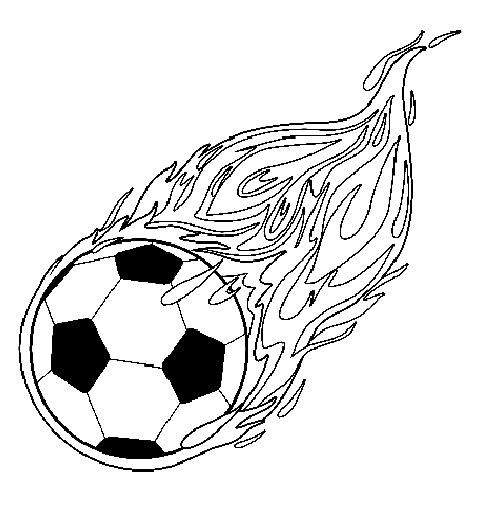 Pallone da calcio e fuoco dal calcio