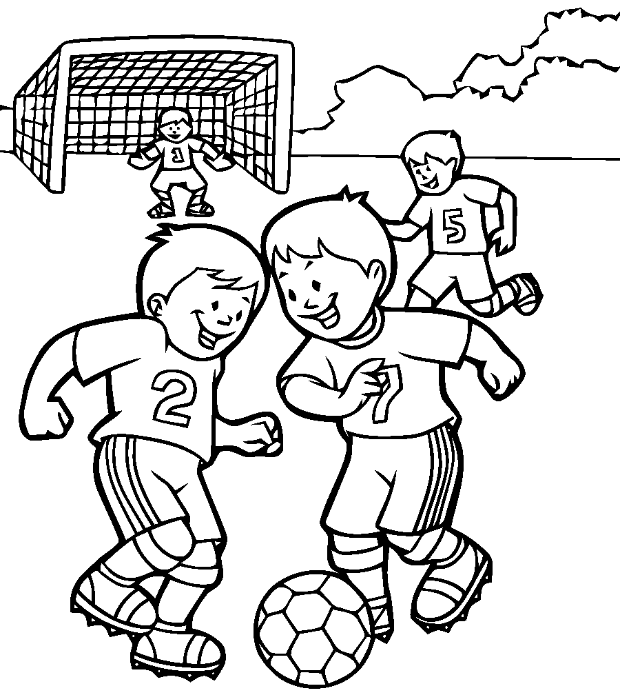 Soccer Game Coloring Pages