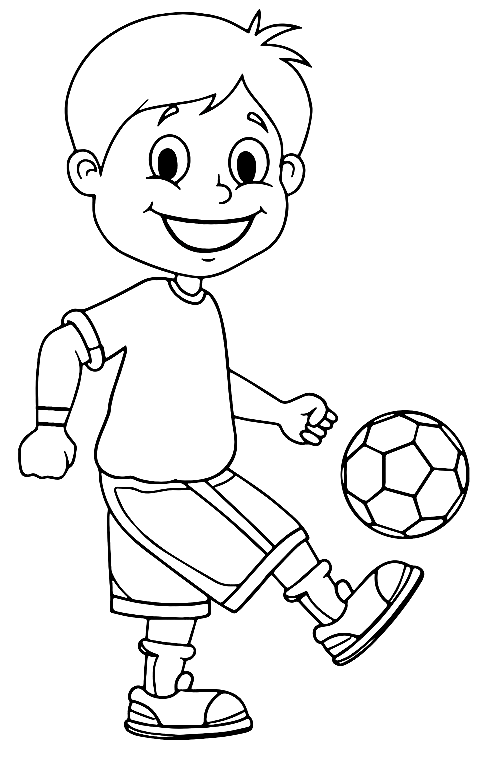 Soccer for Children Coloring Page