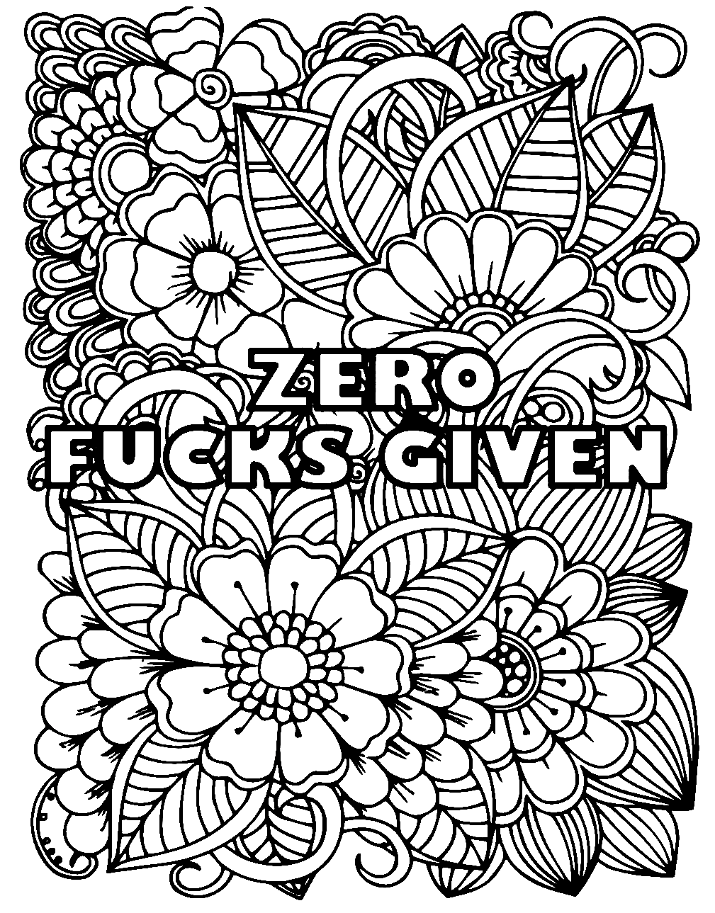 Swear Word Quotes Coloring Page