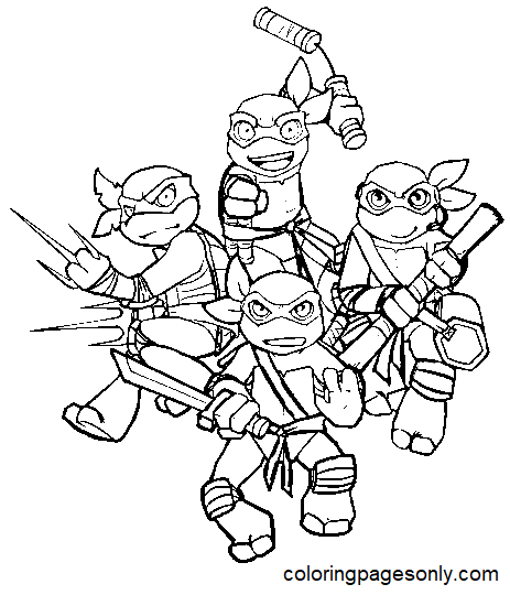 TMNT Free Printable Coloring Pages