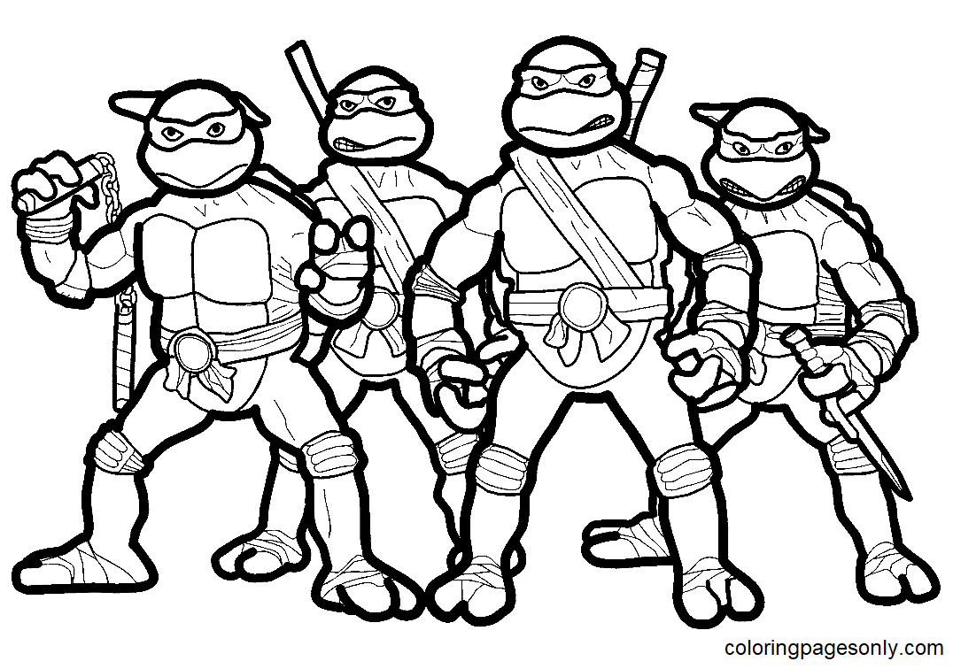 30 Desenhos das Tartarugas Ninja para Pintar/Colorir  Turtle coloring  pages, Ninja turtle coloring pages, Superhero coloring pages