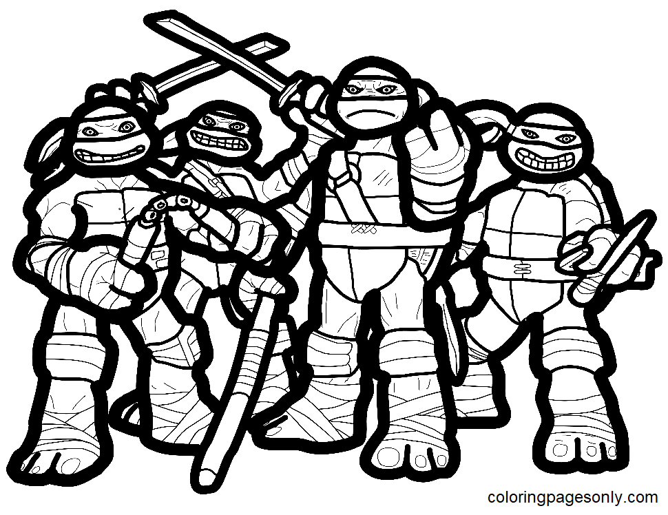 TMNT-krijgers van Ninja Turtles