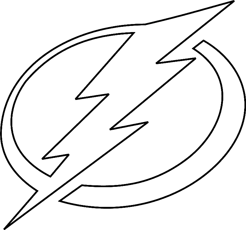 Раскраска Логотип Тампа Бэй Лайтнинг