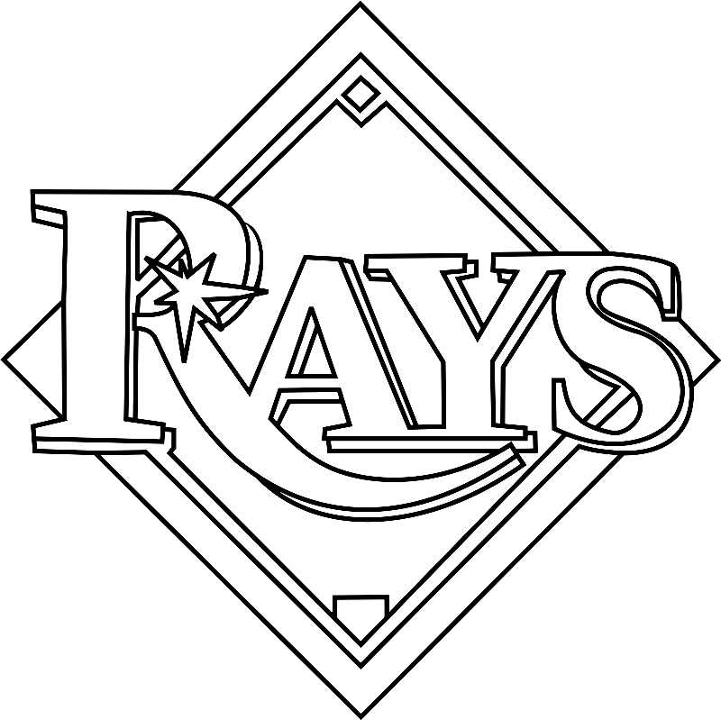 Раскраска Логотип Тампа-Бэй Рэйс