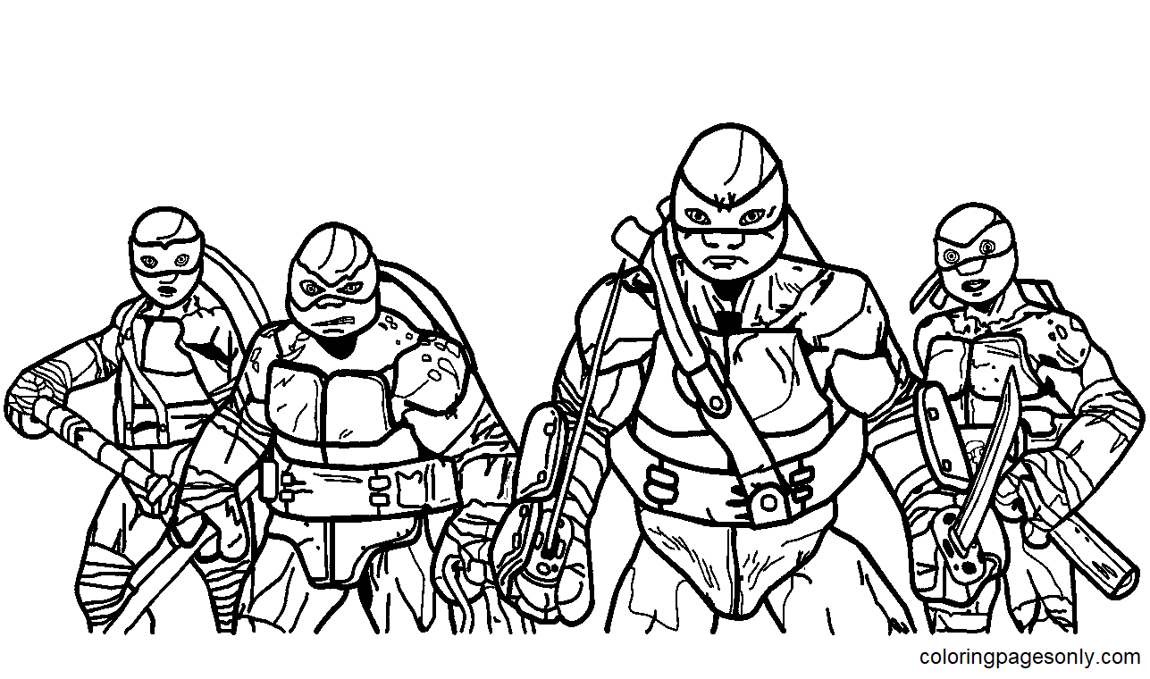 Teenage Mutant Ninja Turtles for Children Coloring Pages