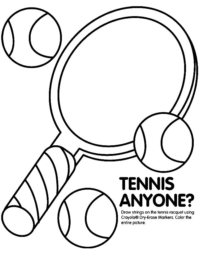 مضرب تنس مع كرات من التنس