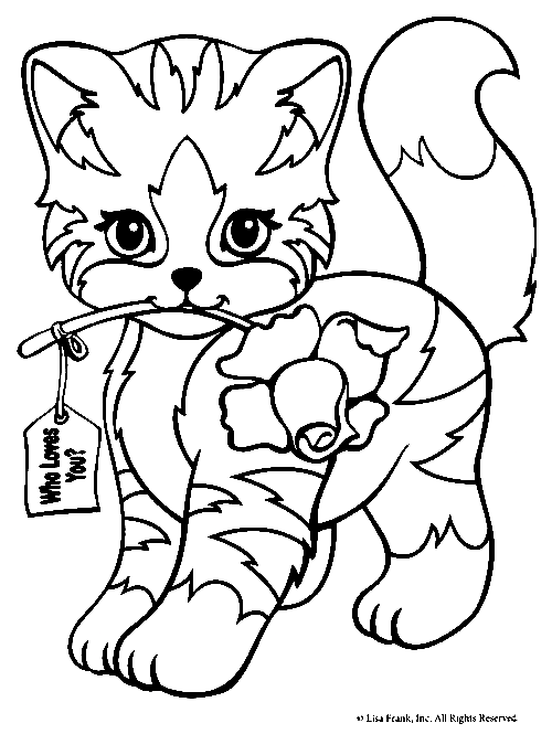 A gatinha Lisa Frank de Lisa Frank para impressão