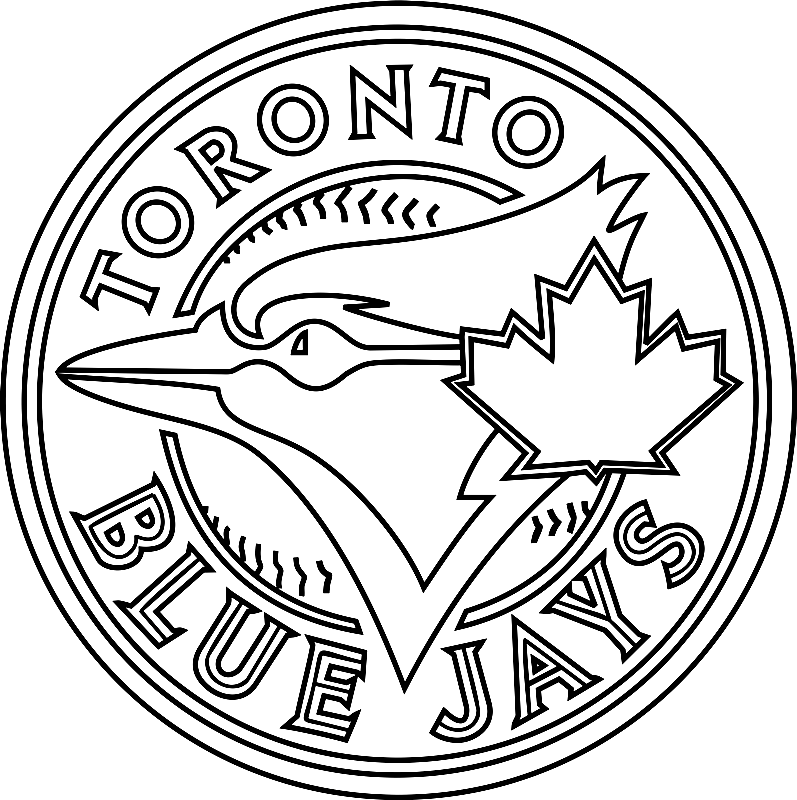 Раскраска Логотип Торонто Блю Джейс