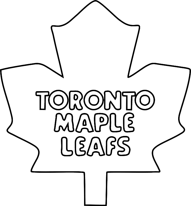 Раскраска Логотип Торонто Мейпл Лифс
