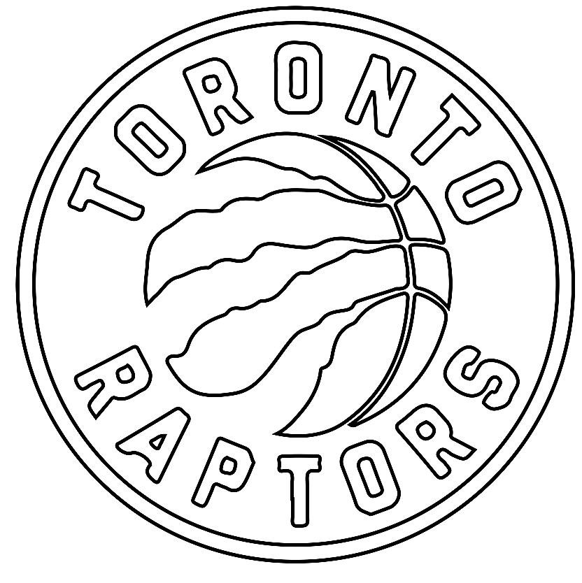 Раскраска Логотип Торонто Рэпторс