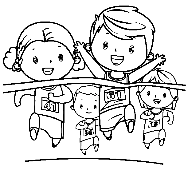 Track and Field Coloring Page