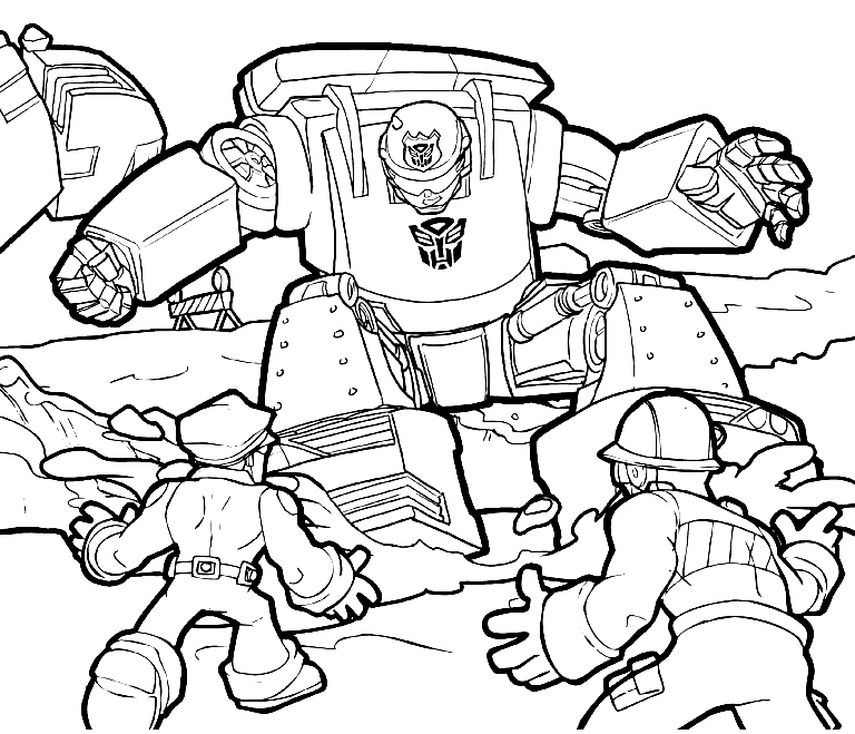 Transformers Rescue Bots for Kids Coloring Page