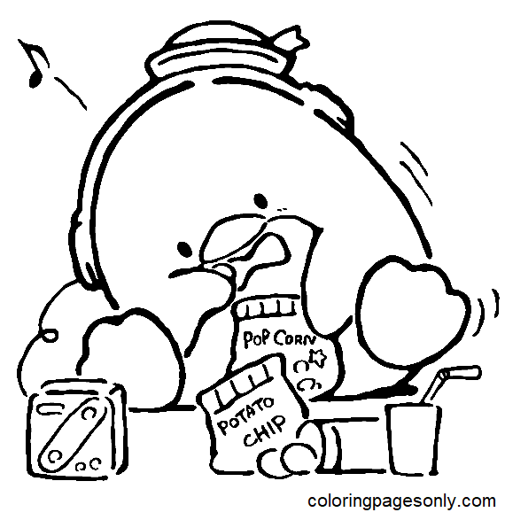 Tuxedo Sam Relax Coloring Page