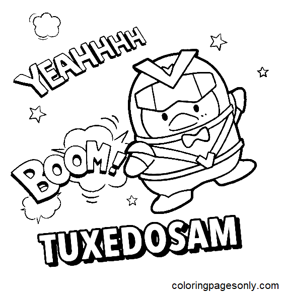 Tuxedo Sam Sheets Coloring Pages