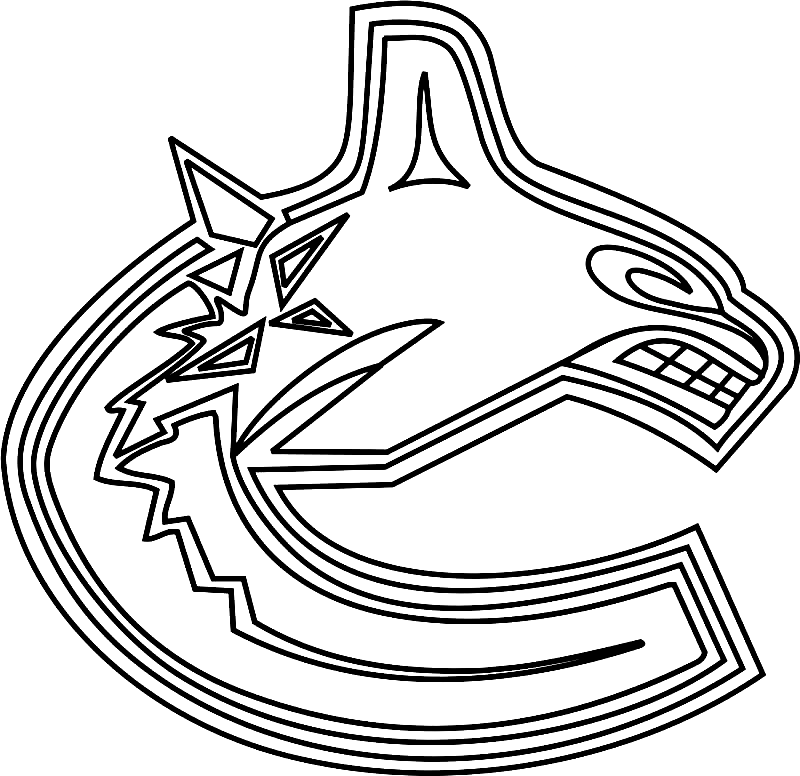 Раскраска Логотип Ванкувер Кэнакс